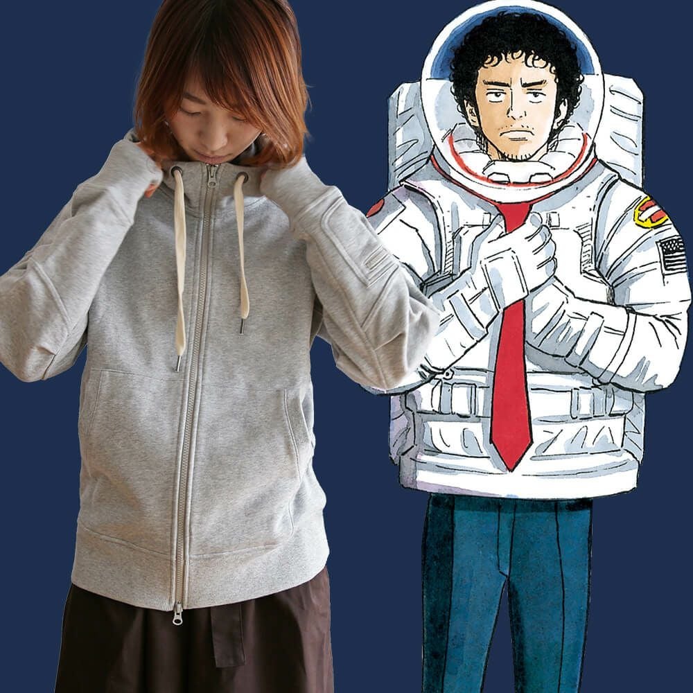 に*ー様 宇宙兄弟　ムーンウォーカー　xl 　パーカー　グレー　ダブルジップ 宇宙兄弟 ムーンウォーカーパーカー セット | コルクショップ