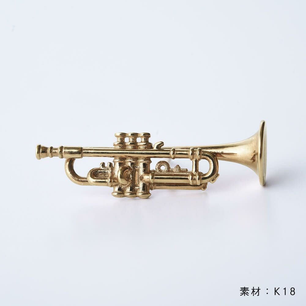宇宙兄弟 ムッタの金ピカトランペット タイタックピン K18 | コルク