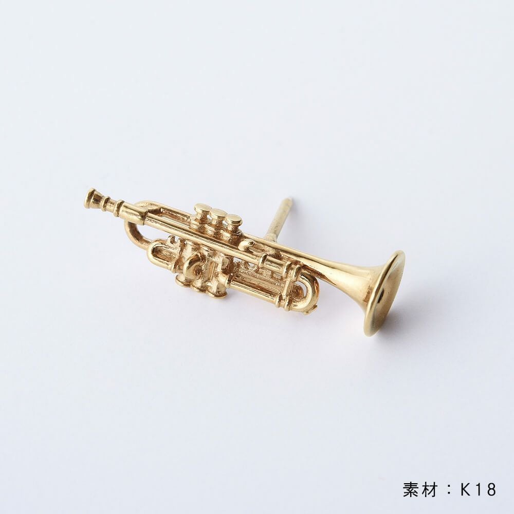 宇宙兄弟 ムッタの金ピカトランペット タイタックピン K18 | コルク