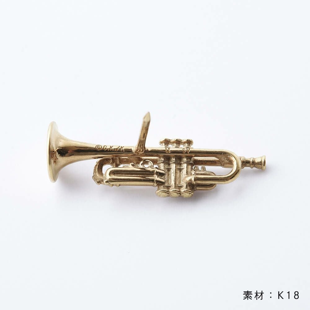 宇宙兄弟 ムッタの金ピカトランペット タイタックピン K18 | コルク