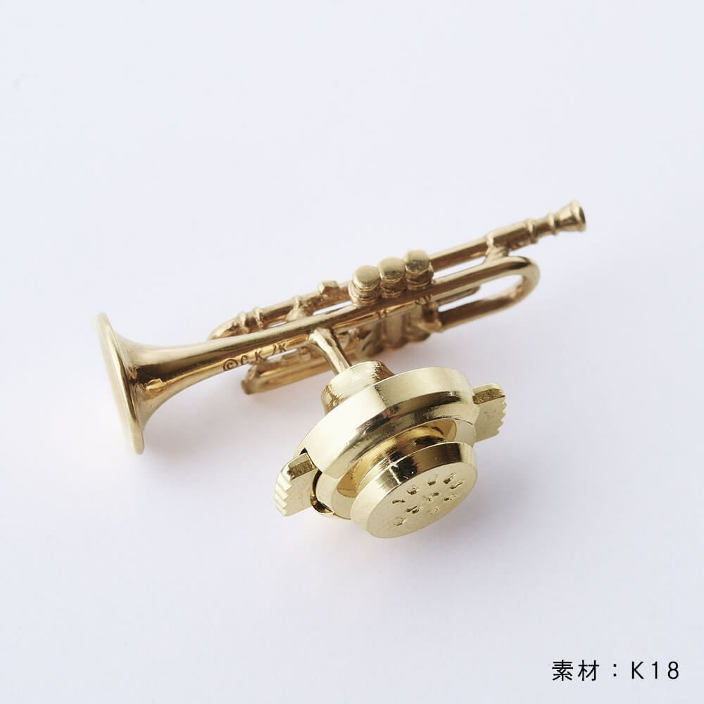 宇宙兄弟 ムッタの金ピカトランペット タイタックピン K18 | コルク