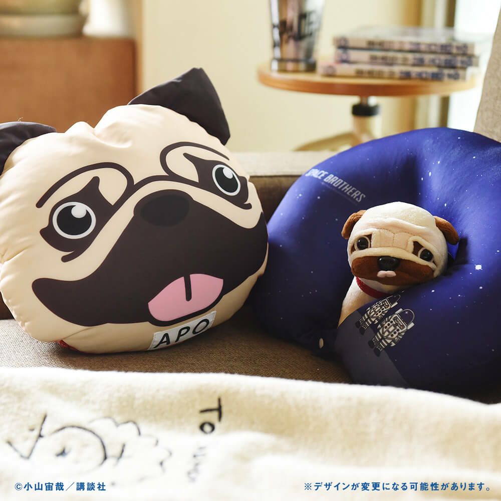 宇宙兄弟 アポ ぬいぐるみ、2wayクッションネックピロー、ポーチ☆4点セット 宇宙兄弟 36巻記念Bセット☆限定版・アポの2wayネックピロー☆2点
