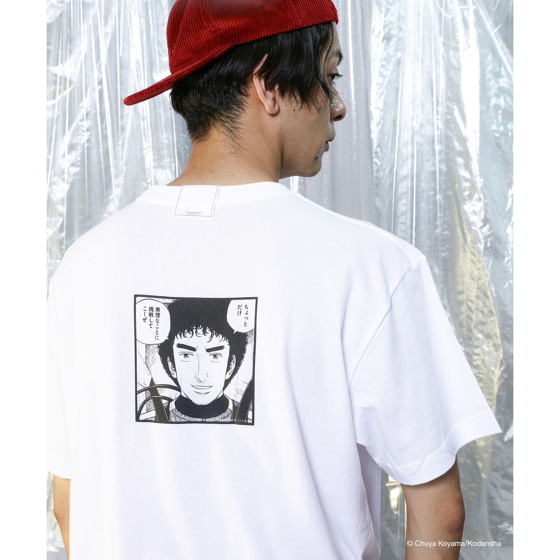 SUPERTHANKS x SPACE BROTHERS 蝶ネクタイワッペンTシャツ ホワイト