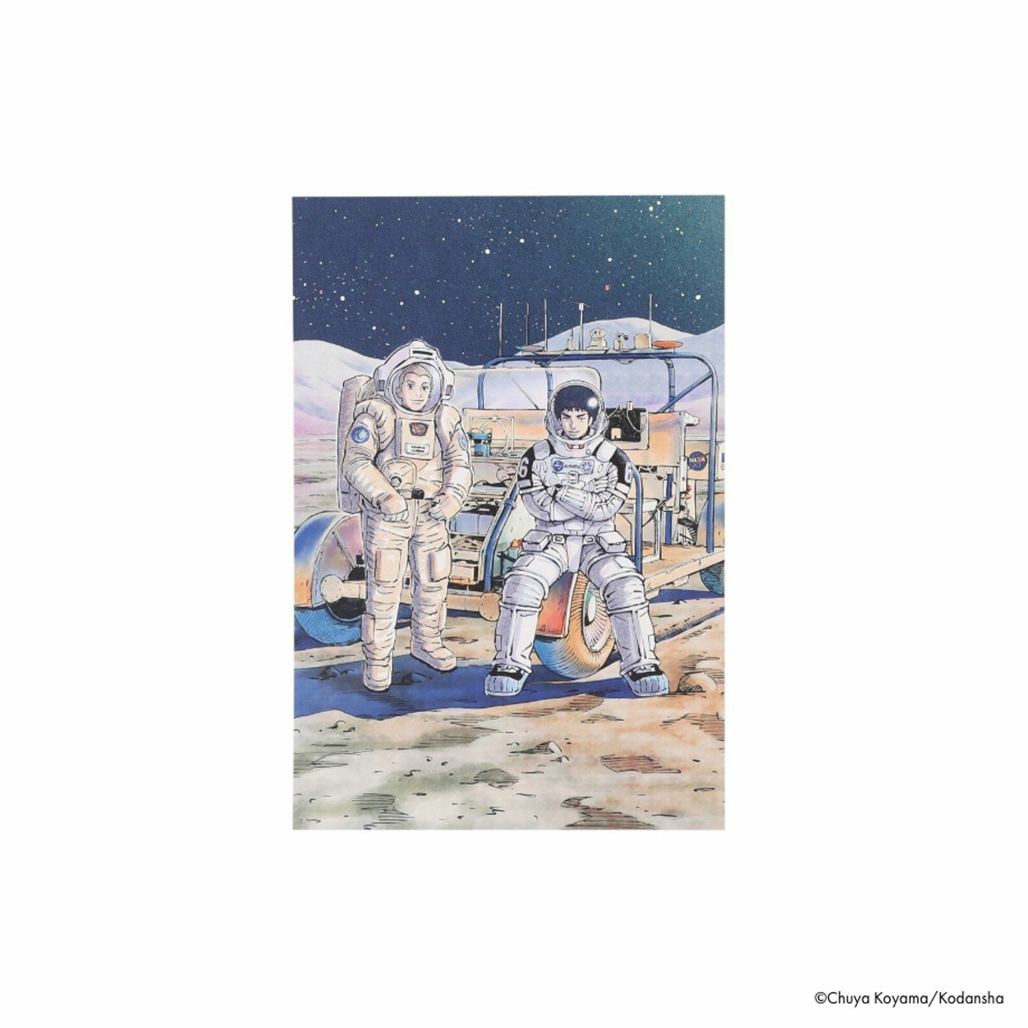 宇宙兄弟　複製原画　ポストカード付　ムッタ　六太　ヒビト　日々人 宇宙兄弟 ポストカード 月に並ぶムッタとヒビトver. | コルクショップ