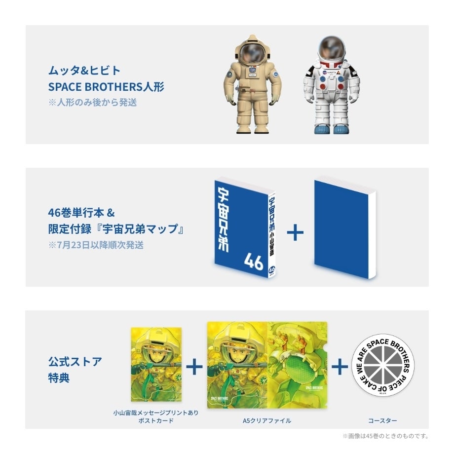 三次予約分】宇宙兄弟 46巻記念セット☆特装版＆ムッタ＆ヒビトSPACE